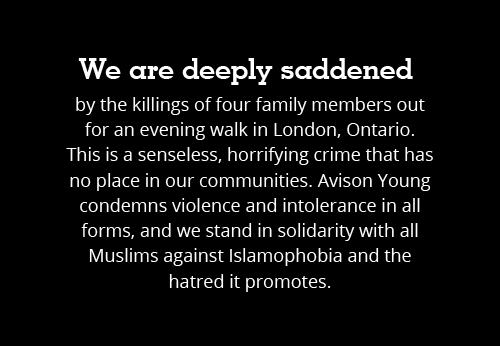 We are deeply saddened by the killings of four family members out for an evening walk in London, Ontario