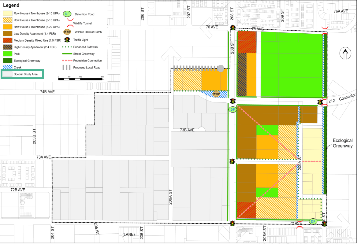 New Draft land use map for Smith Neighborhood in Willoughby Community, Fraser Valley BC Canada